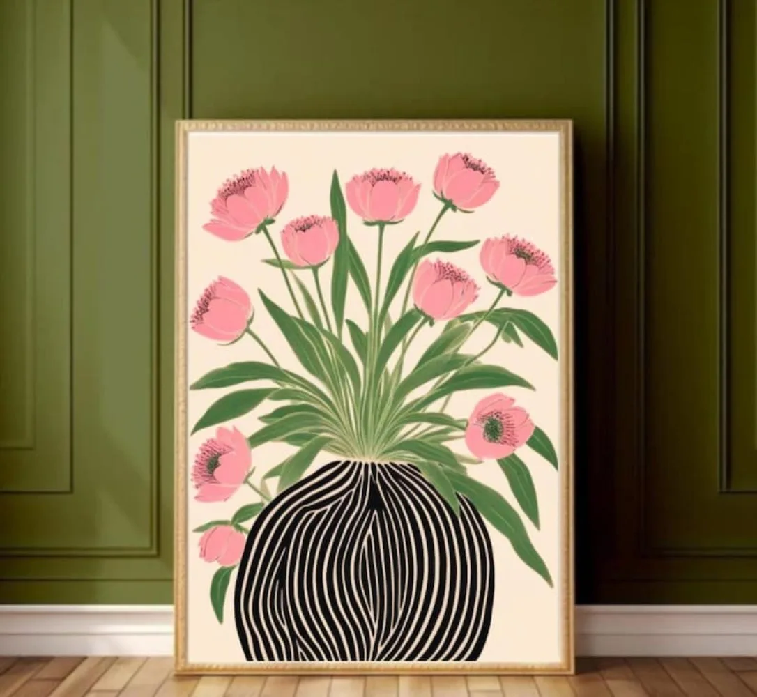 Florist Supply Vases - Un poster floreale senza cornice, arte
