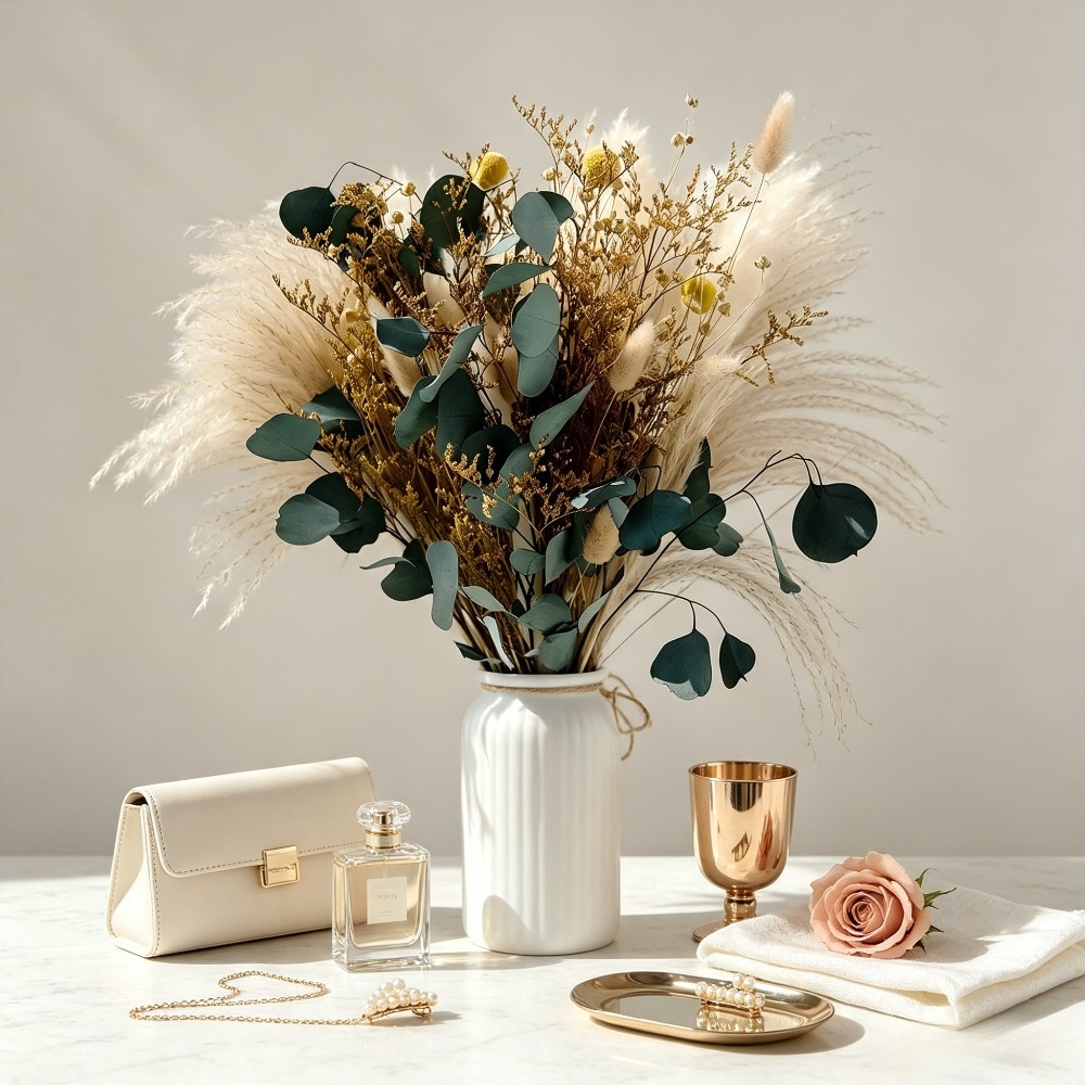 Bouquet di Erba della Pampas E - Eucalyptus Preserved recensione e prezzo